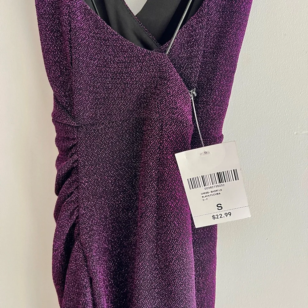 NWT Disco Shimmer Forever 21 Wrap Dress - Picture 6 of 8